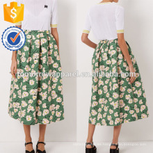 Nueva moda Green Print Full Summer Mini falda diaria DEM / DOM Manufacture Wholesale Fashion Women Apparel (TA5026S)